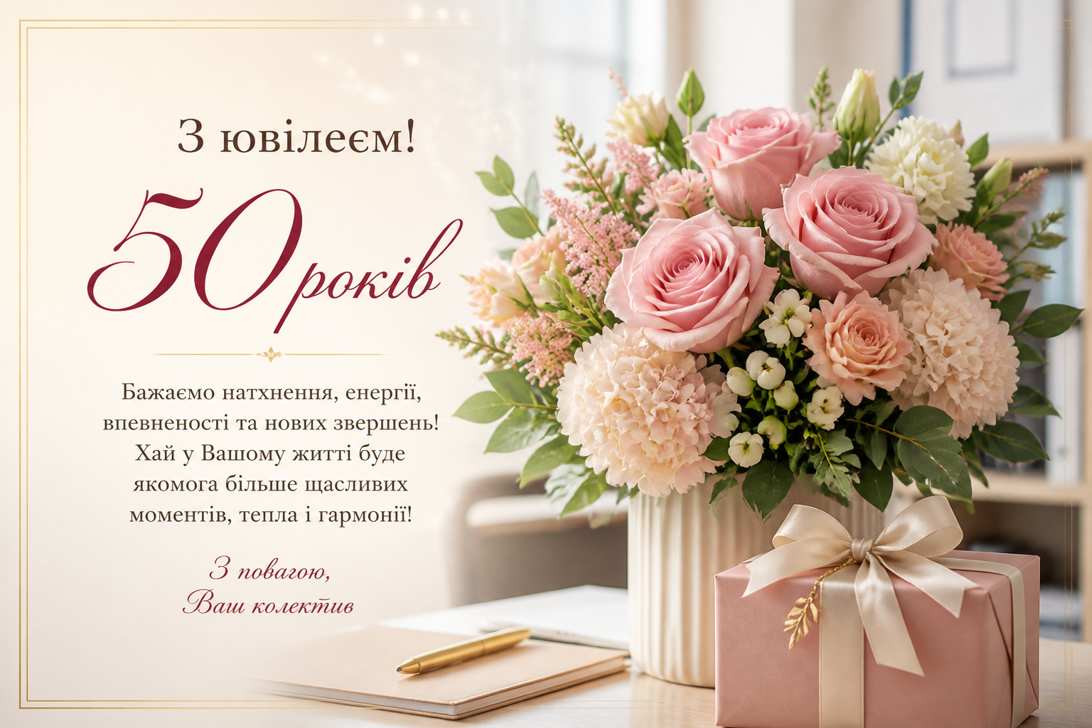 Офіційні привітання — від колег або керівництва
