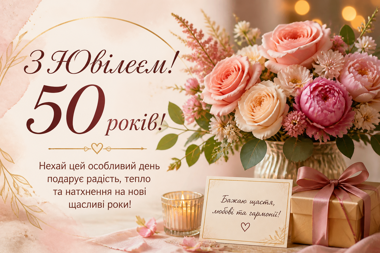 Привітання у віршах з 50-річчям