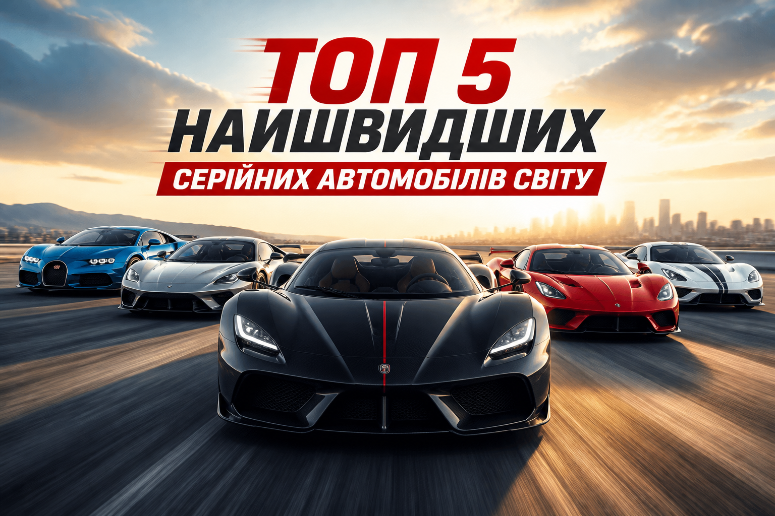 топ 5 найшвидших серійних автомобілів світу
