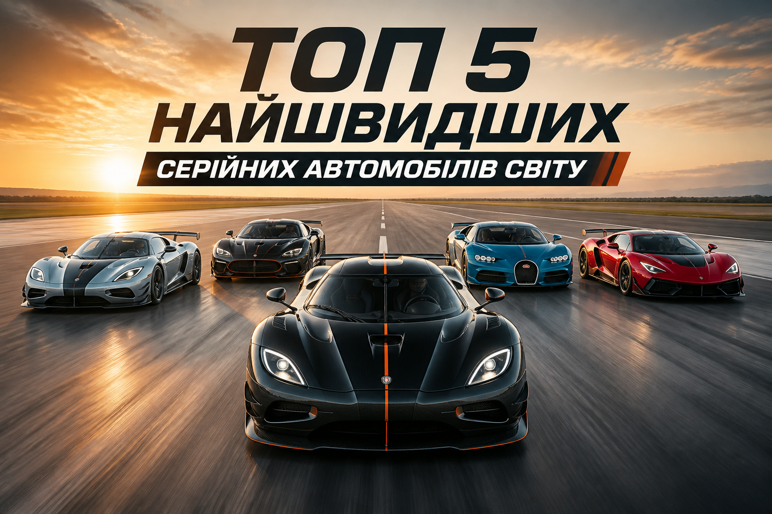 топ 5 найшвидших серійних автомобілів світу