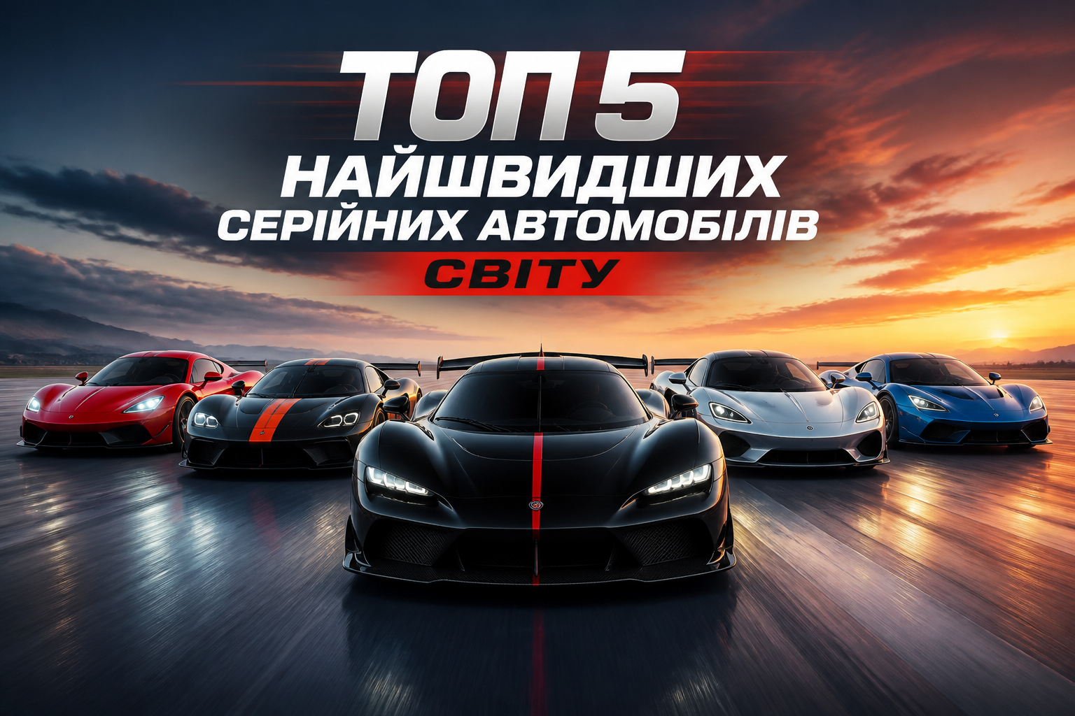 топ 5 найшвидших серійних автомобілів світу