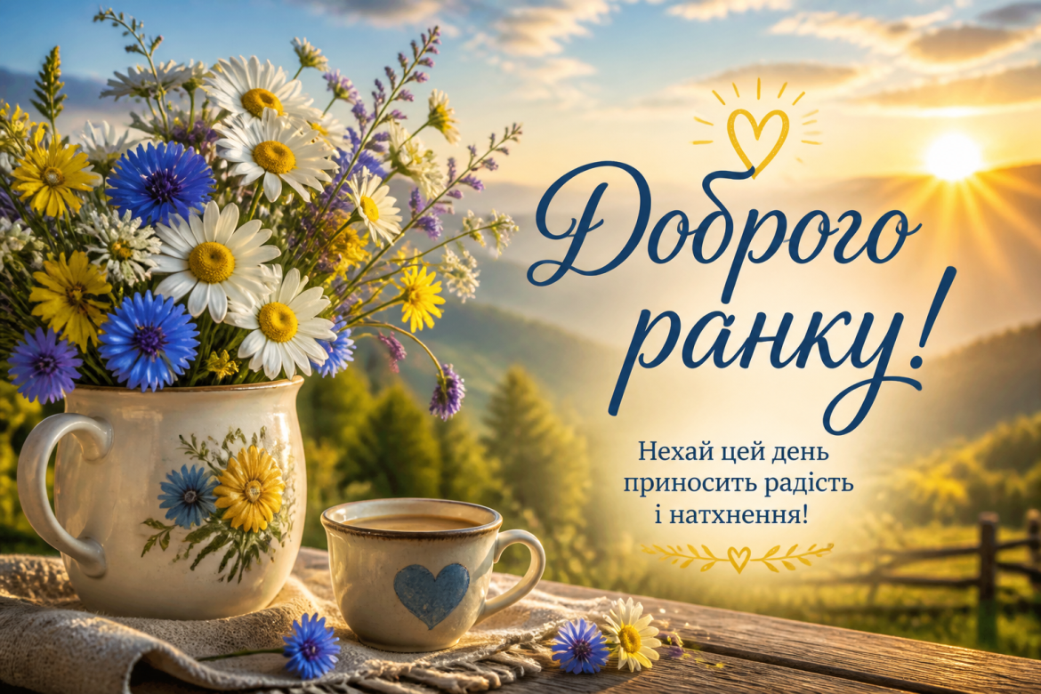 Доброго ранку — картинки та побажання українською на будь-який настрій — превью