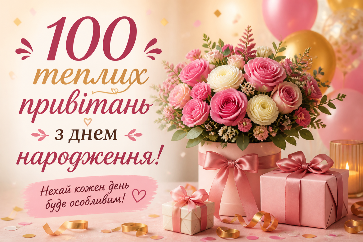 100 теплих привітань з днем народження — від душевних до несподіваних