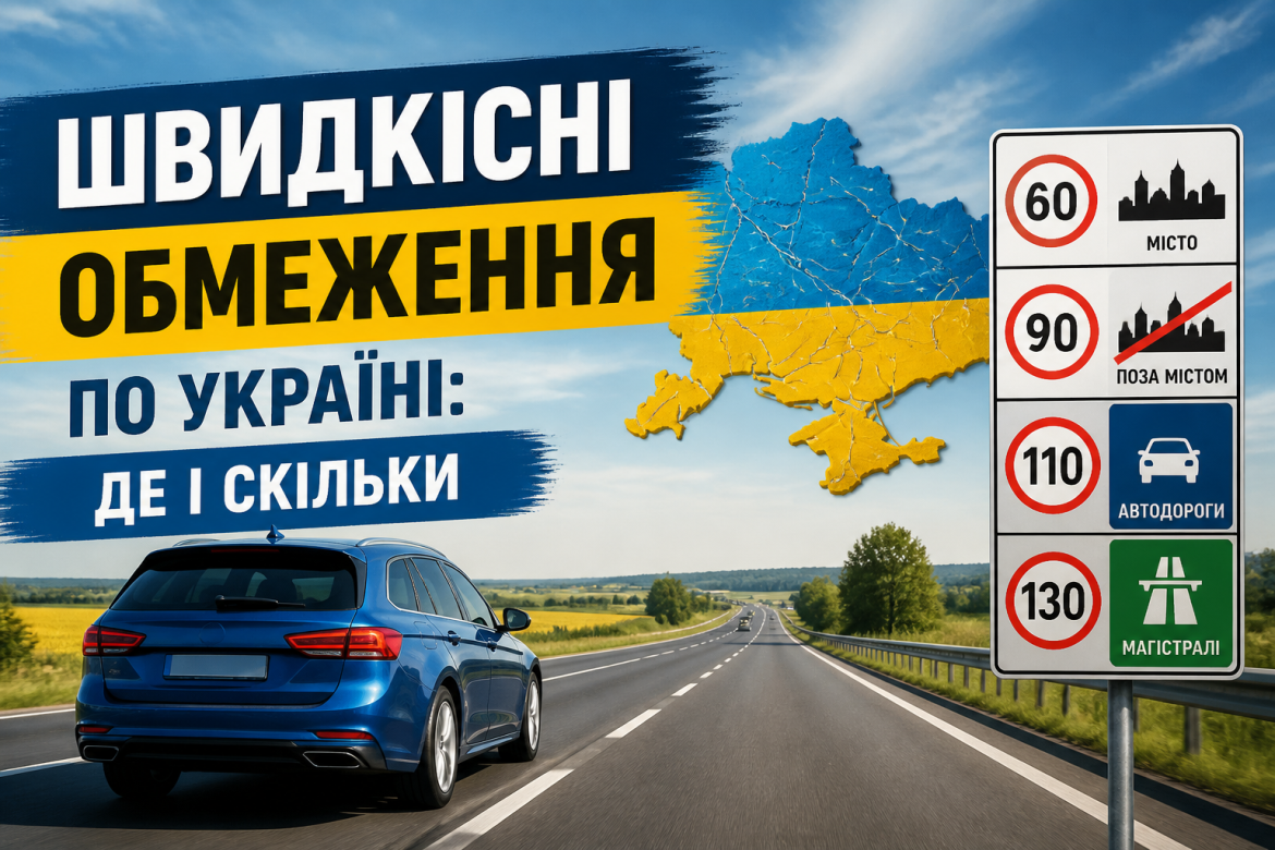 Швидкісні обмеження в Україні: де скільки можна їхати і що буде, якщо перевищити