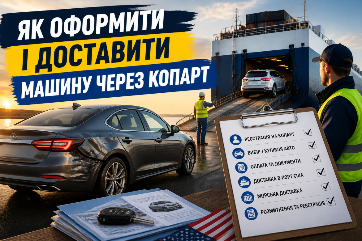 Як купити та пригнати авто через Copart: покроковий гайд для України